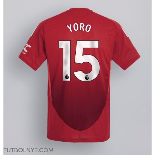 Camiseta Manchester United Leny Yoro #15 Primera Equipación 2024-25 manga corta